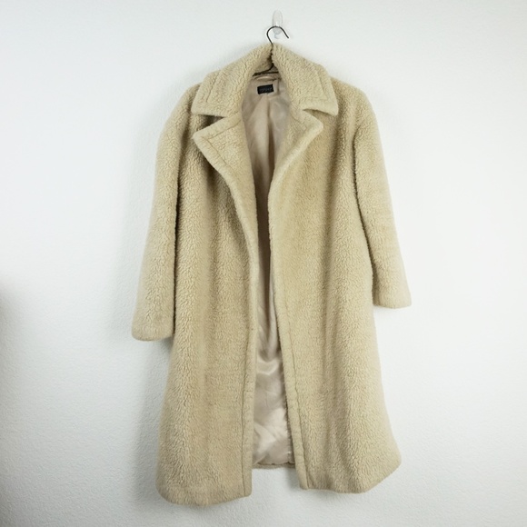 Topshop long teddy coat Clearance
